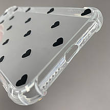 Чохол для iPhone 11 Pro чохол з бронь кутами з сердечками на телефон айфон 11 про прозорий q04t, фото 3