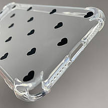 Чохол для iPhone 11 чохол з бронь кутами з сердечками на телефон айфон 11 прозорий q04t, фото 3