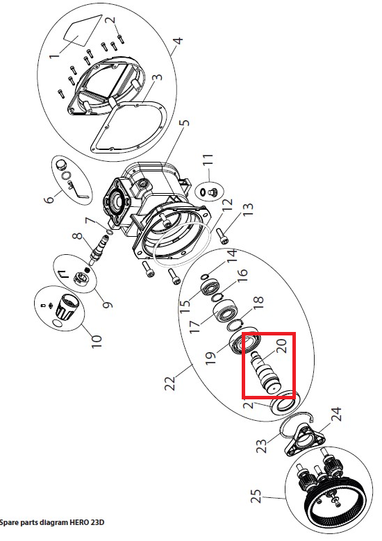 Ексцентриковий вал на Wagner SF 23 Pro, фото 1