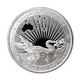 Інвестиційна монета срібло 1oz Неприручений Крокодил 2024 Токелау 5 доларів okeania untamed CHARLES III