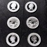 Інвестиційна монета срібло 1oz Неприручений Крокодил 2024 Токелау 5 доларів okeania untamed CHARLES III, фото 8