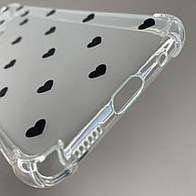 Чохол для Motorola E40 чохол з бронь кутами з сердечками на телефон моторола е40 прозорий q04t, фото 3