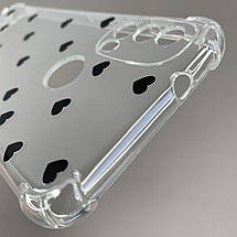 Чохол для Motorola E40 чохол з бронь кутами з сердечками на телефон моторола е40 прозорий q04t, фото 4