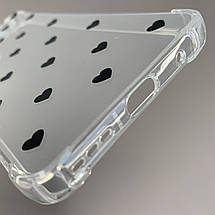 Чохол для Motorola G14 чохол з бронь кутами з сердечками на телефон моторола г14 прозорий q04t, фото 3