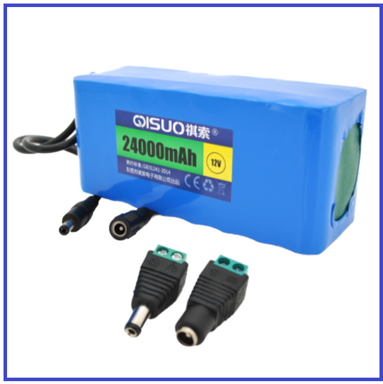 Акумуляторна батарея літієва QiSuo 12V 24Ah з елементами Li-ion 18650 (153x57x68)