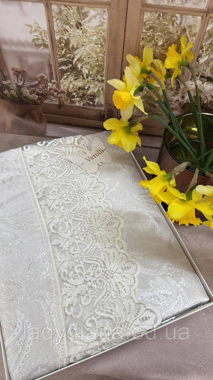 Скатертина на овальний стіл 140/ 180 см тефлонова сервірувальна плямкостійка Туреччина, фото 1