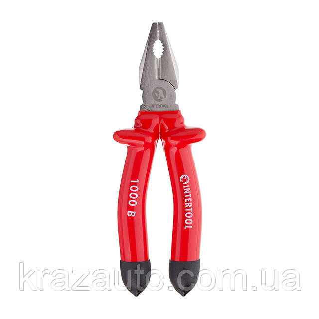 Плоскогубці 200 мм, діелектричні, CrV 6150 INTERTOOL NT-0314, фото 1