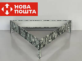 Клумба треугольная под камень, Треугольный цветник под камень.