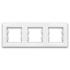 Рамка 3 поста, горизонтальна Schneider серія Asfora Білий EPH5800321