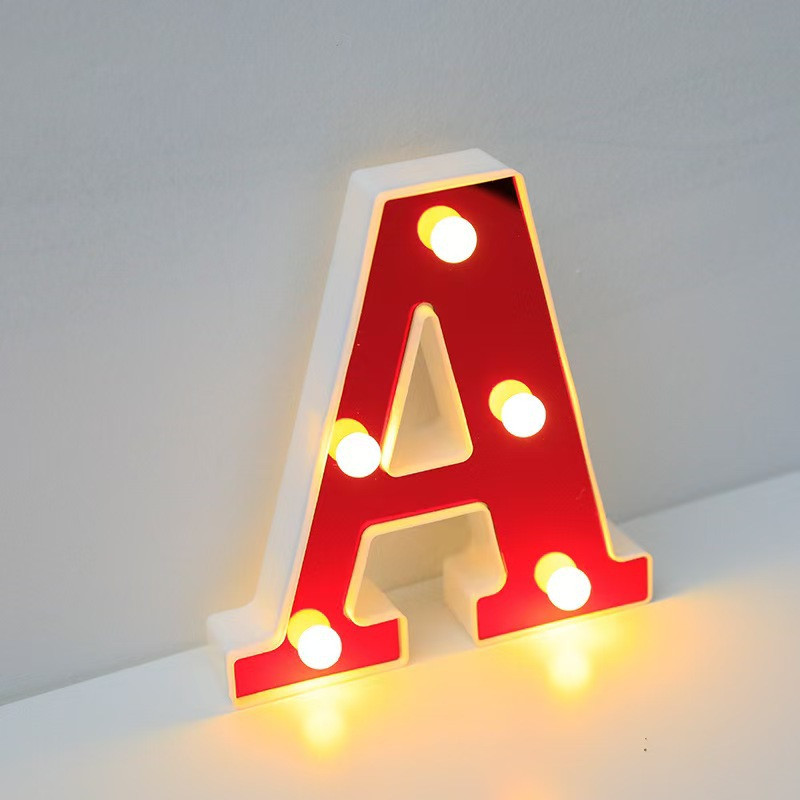 Об'ємна літера А led маленька 16 на 14 см червоний, фото 1