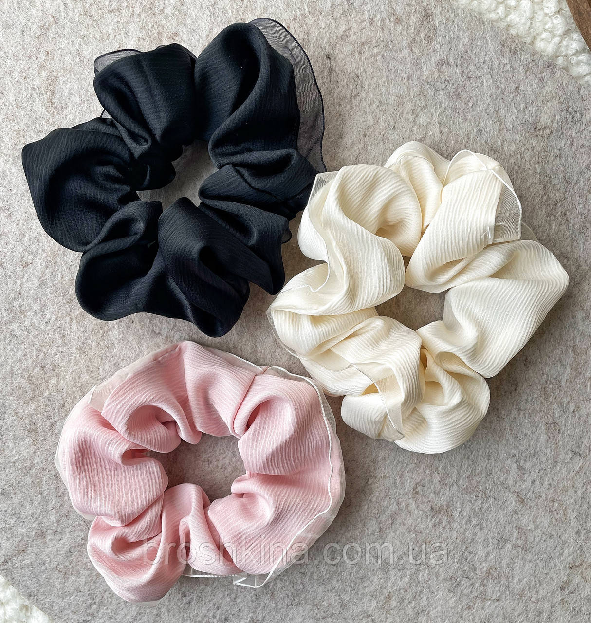 Резинки для волосся Ø 12*5 см 12 шт/уп. КОЛЬРОВІ, фото 1