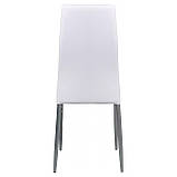 Стілець зі спинкою кухонний з поліуретану | Стільці для їдальні або кафе на металевих ніжках, фото 7