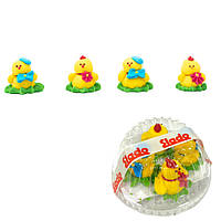 Набір кондитерських цукрових прикрас "Циплята" 4 шт.