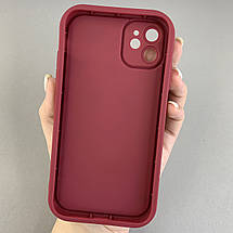 Чохол для iPhone 11 чохол з високими бортами з бантиками на телефон айфон 11 бордовий q05t, фото 2