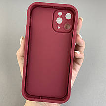 Чохол для iPhone 11 Pro чохол з високими бортами з бантиками на телефон айфон 11 про бордовий q05t, фото 2