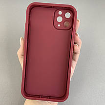 Чохол для iPhone 11 Pro Max чохол з високими бортами з бантиками на телефон айфон 11 про макс бордовий q05t, фото 2
