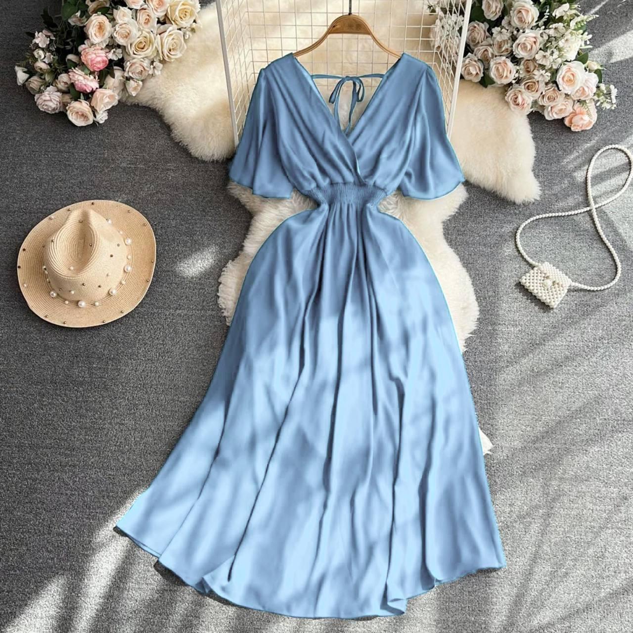 Сукня жіноча літня з софту з відкритою спинкою (Норма), фото 1