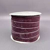 Оксамитова стрічка декоративна 2 см 46м - сливовий