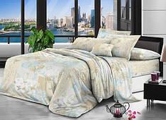 Євро комплект постільної білизни Жатка в стильному кольорі, розмір 200х220 см (Gе-24)