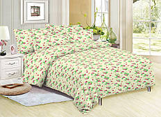 Якісний постільний комплект білизни з принтом, Жатка розмір євро 200х220 см. (Gе-39)