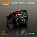 Налобний світлодіодний ліхтарик VIDEX VLF-H025C 310Lm 5000K, фото 3