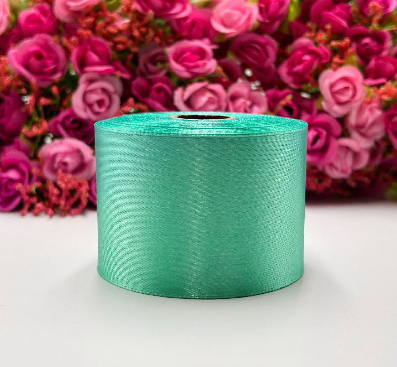 Атласна стрічка для рукоділля - 5 см x 23 м / Тіффані, фото 1