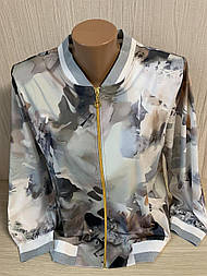 Кофта вітровка бомбер стильний жіночий абстрактний принт принт Якість! Розмір 52-62