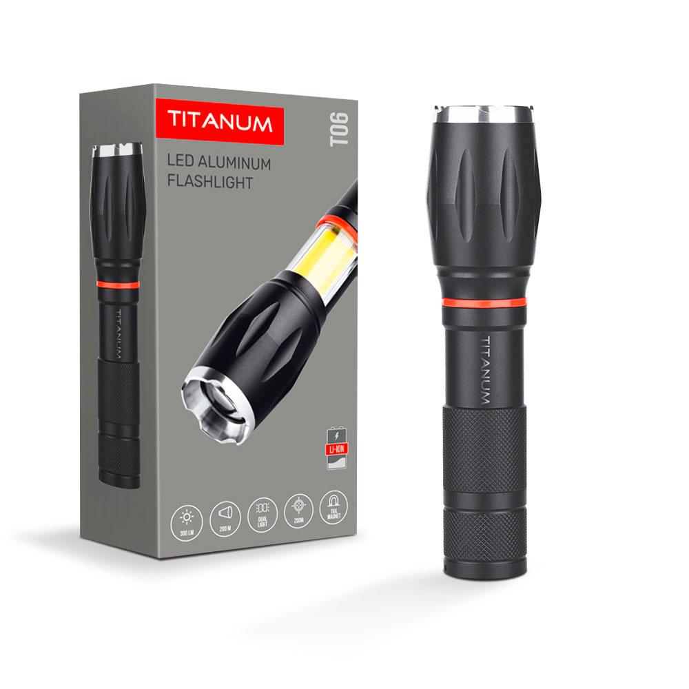 Портативний світлодіодний ліхтарик TITANUM TLF-T06 300Lm 6500K, фото 1