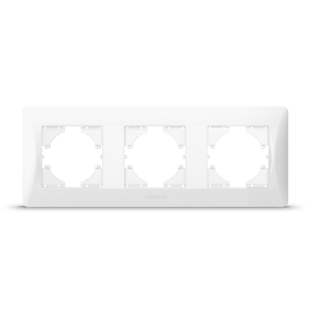 Рамка біла на 3 місця горизонтальна VIDEX BINERA, фото 1