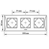 Рамка біла на 3 місця горизонтальна VIDEX BINERA, фото 2