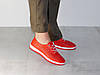 Кеди шкіряні жіночі перфорація м'які та комфортні Туреччина червоні 40р, фото 2