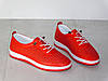 Кеди шкіряні жіночі перфорація м'які та комфортні Туреччина червоні 40р, фото 6