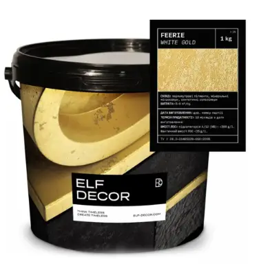 Декоративна штукатурка ELF DECOR Feerie White Gold 1 кг, фото 1