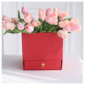 Куб зі шкатулкою 20*20*20 см червоний