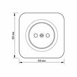 IP20 Розетка зовнішня одинарна біла VIDEX BINERA, фото 4