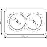 IP20 Розетка зовнішня подвійна біла VIDEX BINERA, фото 4
