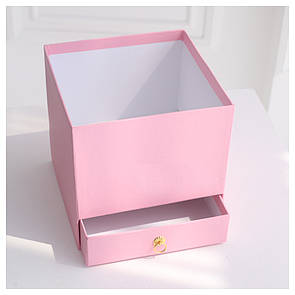 Куб зі шкатулкою 20*20*20 см рожевий