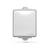 IP65 Вимикач зовнішній одноклавішний сірий VIDEX BINERA, фото 2