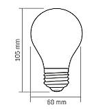 LED лампа VIDEX Filament VL-DA60MO 4W E27 3000K Porcelain dimmable, фото 3