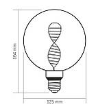 LED лампа VIDEX Filament VL-DNA-G125-C 3.5W E27 1800K, фото 3