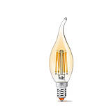 LED лампа VIDEX Filament C37FtA 6W E14 2200K бронза, фото 2