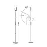 LED торшер білий VIDEX TF07W 14W 3000-5500K, фото 8
