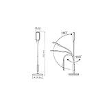 LED торшер білий VIDEX TF07W 14W 3000-5500K, фото 9
