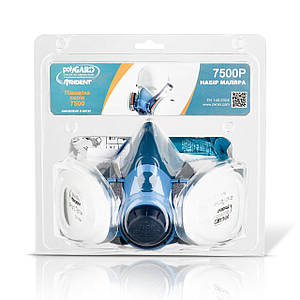 Напівмаска polyGARD Trident 7500 М у комплекті з фільтрами 701 А1, 7N11 та тримачами 510