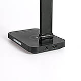 LED лампа настiльна з бездротовою зарядкою VIDEX VL-TF17B 18W 1800-6500K, фото 8