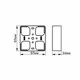 Рамка накладного монтажу безрамкового квадратного світильника VIDEX (VL-DLFS-09SF), фото 4