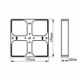Рамка накладного монтажу безрамкового квадратного світильника VIDEX (VL-DLFS-24SF), фото 4