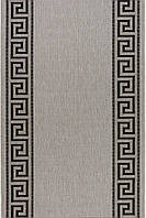 Доріжка безворсова Natura 20014 silver/black - ширина 1,5 метри