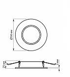 LED світильник Back вбудований круглий VIDEX 4W 5000K, фото 5