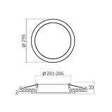 LED світильник Back вбудований круглий VIDEX 26W 5000K, фото 5